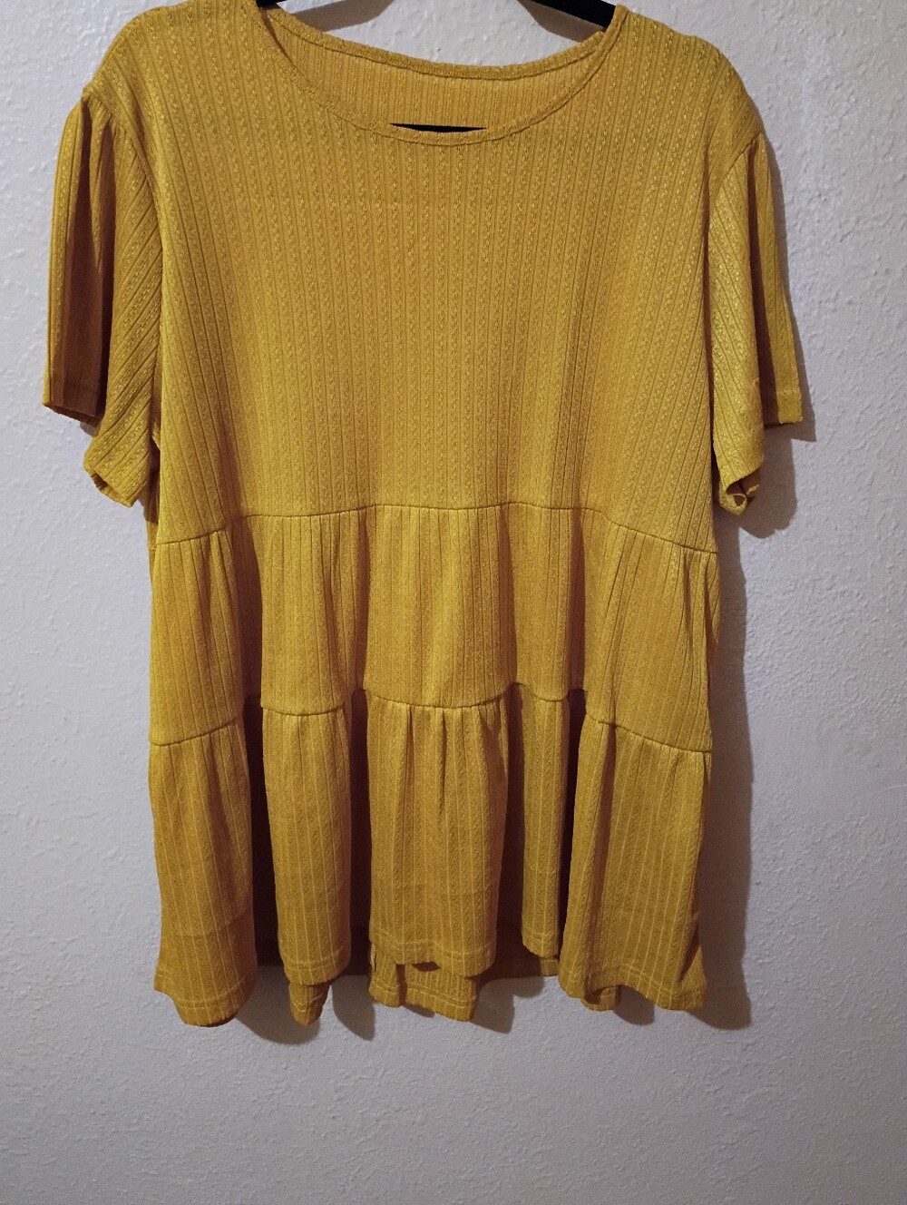 Size XXL Tiered Short Sleeve Top
